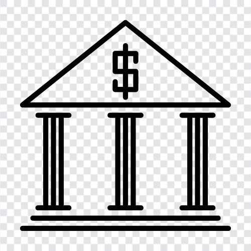 bank, financial institution, building, office icon svg