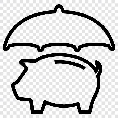 bank savings account insurance, bank savings account protection, bank savings account insurance policy, savings account insurance icon svg