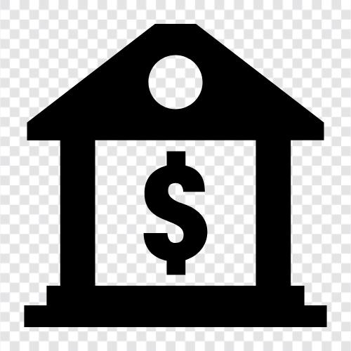 banking, financial institution, credit union, savings and loan icon svg