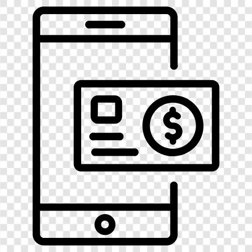 Bankgeschäft unterwegs, Mobile Banking symbol
