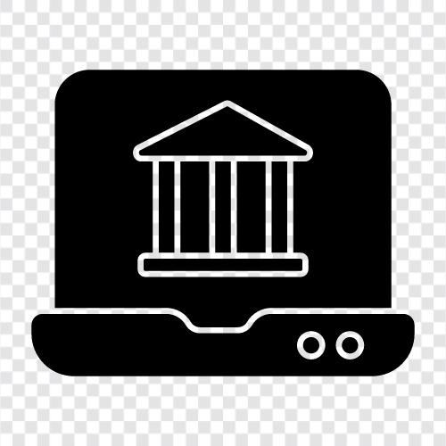 Banking Online, Bankdienstleistungen, OnlineBankingKonten, Bankkonten Online symbol