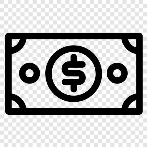 banknote paper, currency, paper money, banknote printing icon svg
