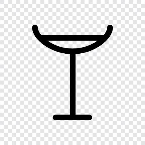 Bar Glas, Martini Glas, Margarita Glas, Felsen Glas symbol