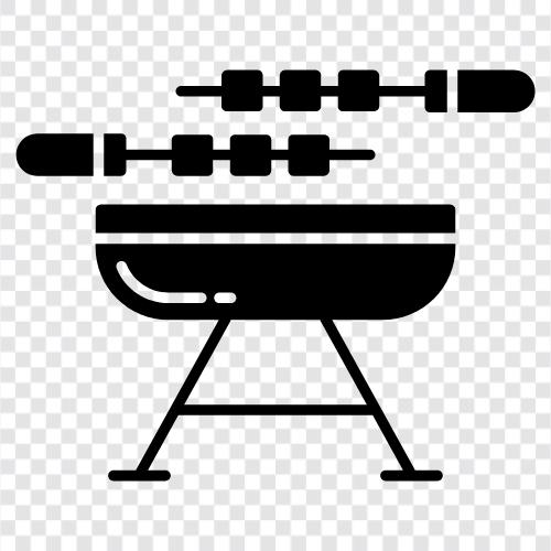 barbekü, ızgara, sigara, ribs ikon svg