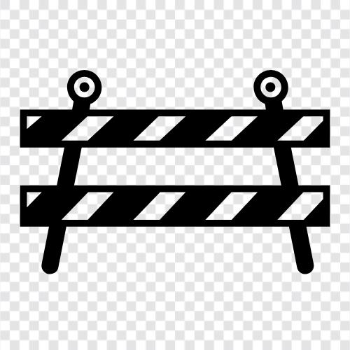 Barrier, Roadblock, Barricade, Road Barricade icon svg