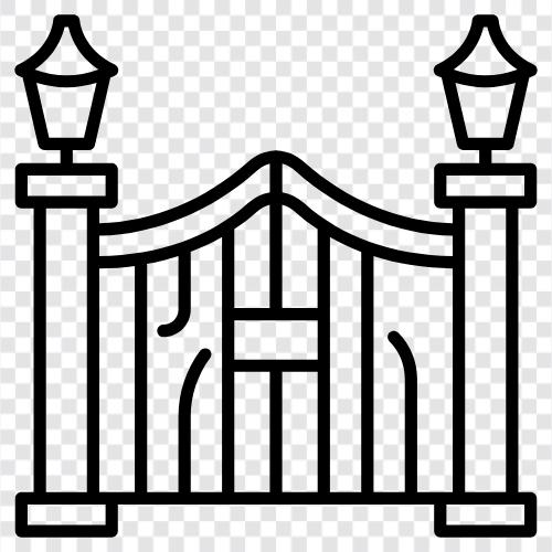 Barriere, Zaun, Sicherheit, Eingang symbol