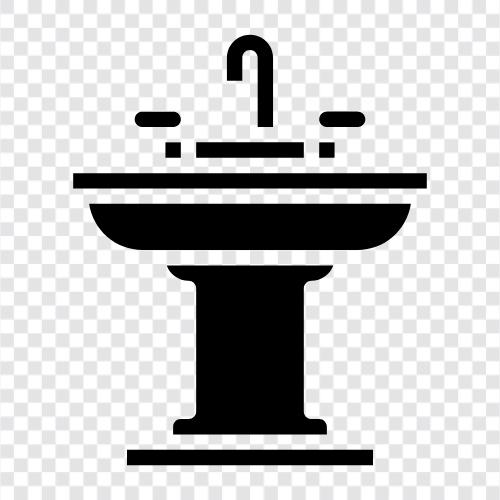 basin, sink, bathroom, kitchen icon svg