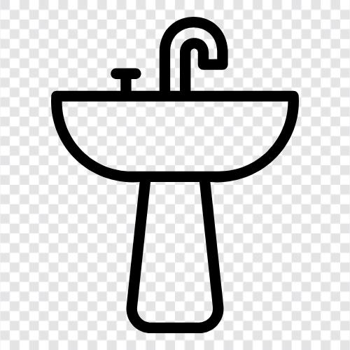 banyo, faucet, sink drink, sink stoper ikon svg