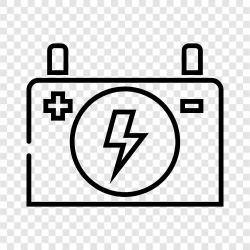 Batterien, Strom, wiederaufladbar, tragbar symbol