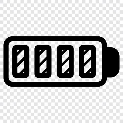 Batterieladegerät, Batterieladegeräte, Batterie für Kamera, Batterie für Telefon symbol