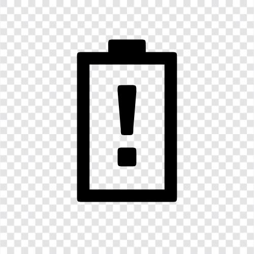 BATTERY LOW, LOW BATTERY, DANGEROUS BAT, Battery Warning icon svg