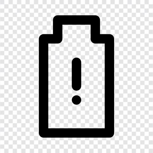 battery low, battery dying, battery low voltage, battery empty warning icon svg