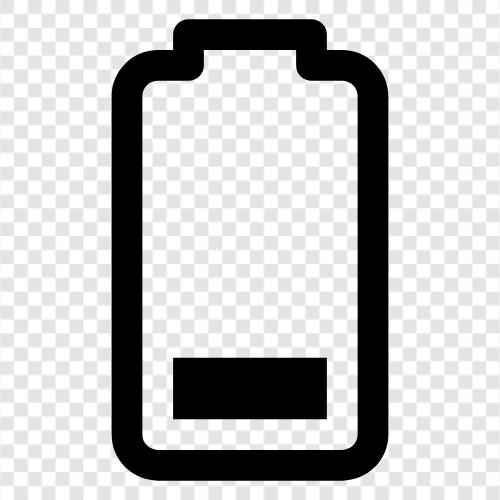 Batterie geringe Warnung, Autobatterie, Handybatterie, Laptopbatterie symbol