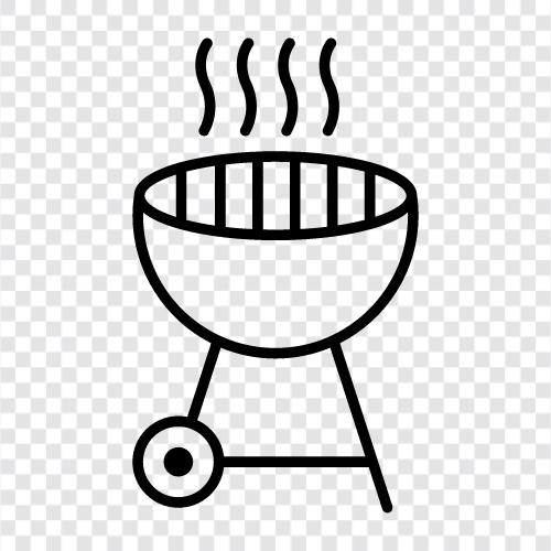 BBQ grill, outdoor grill, gas grill, charcoal grill icon svg
