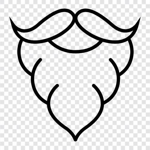 Barte, Gesichtshaare, Schnurrbart, Koteletten symbol