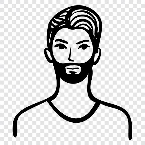 beards, men with beards, bearded men, Man With Beard icon svg
