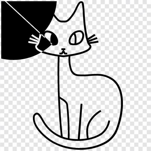 schöne Katze, feline Kunst, Katzen, schnurrende Katze symbol