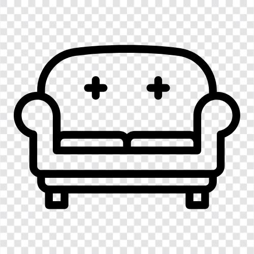 Bett, Couch, Schlafsofa, SofaSet symbol