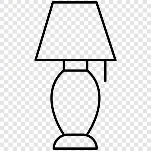 bedside table, reading light, lamp, bedroom Значок svg