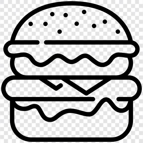 beef, sandwich, hamburger, french fries icon svg