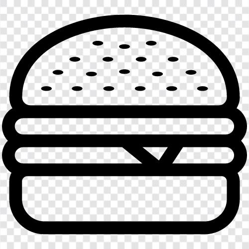 beef, hamburger, fast food, American icon svg