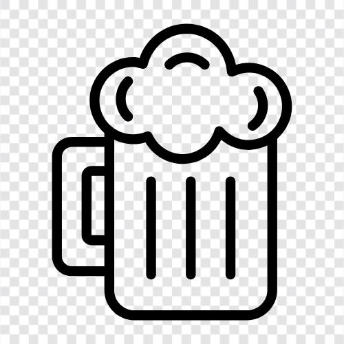 beer foam, beer stein, foamy head, foamy beer icon svg