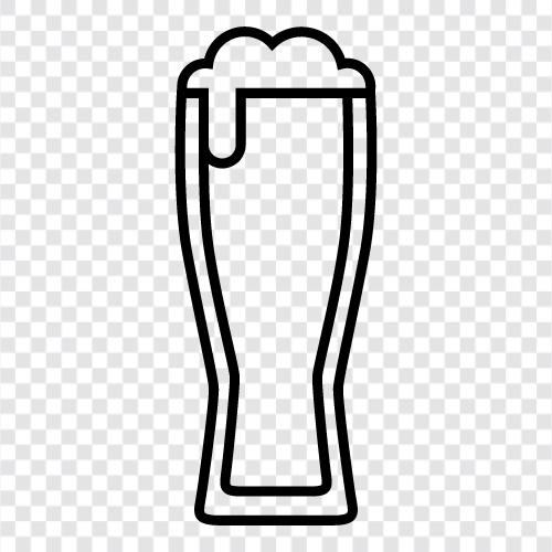 Bierbecher, Bierstein, Bierpilsnerglas, Bierglas symbol