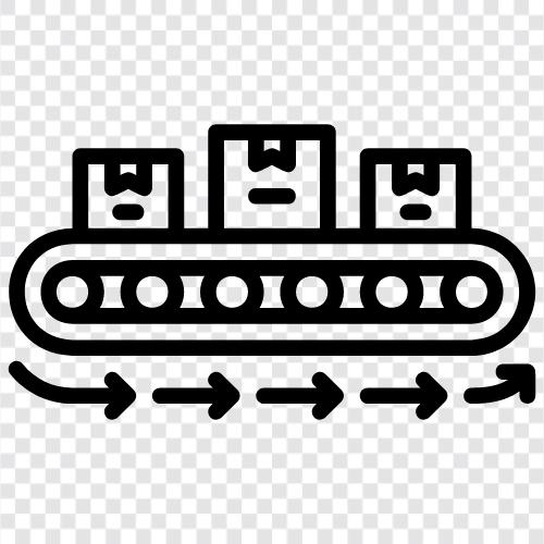 belt, conveyor, industrial, manufacturing icon svg