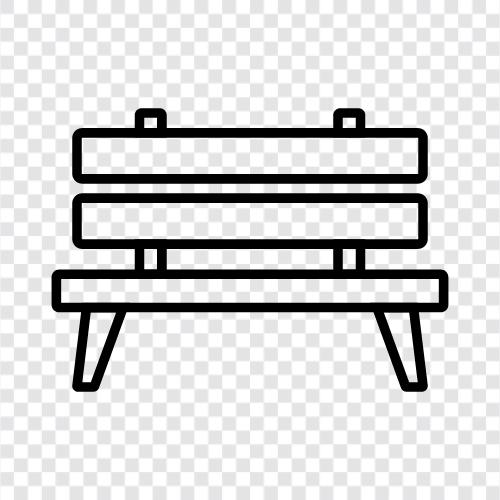 Bench, bahçe bench, patio bench, güverte bench ikon svg