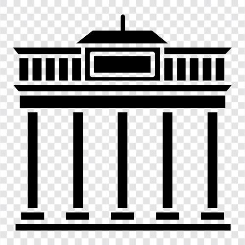 Berlin, Germany, Brandenburg Gate icon svg