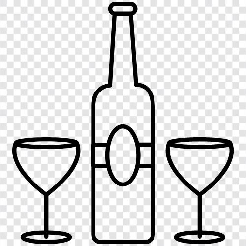 Getränke, Wein, Champagner, Spirituosen symbol