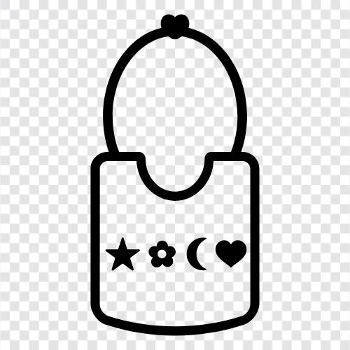 bibs, baby, tuch, absorbierend symbol