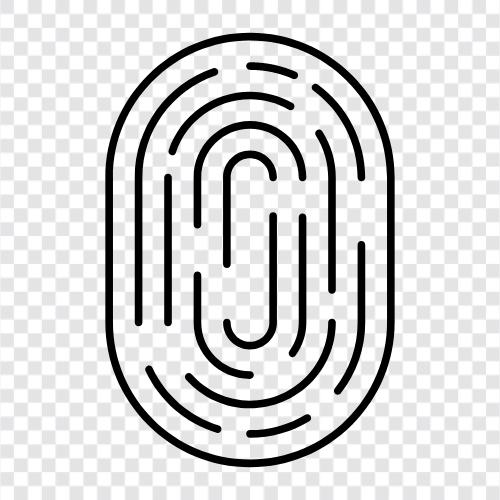 biometrisch, Identifikation, Sicherheit, Authentifizierung symbol