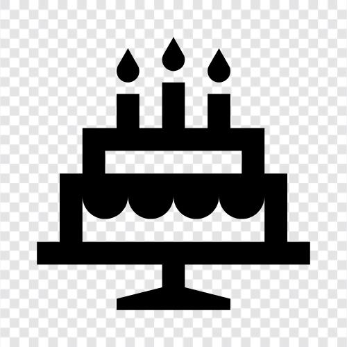 Geburtstag, Kuchen, Zucker, Vanille symbol