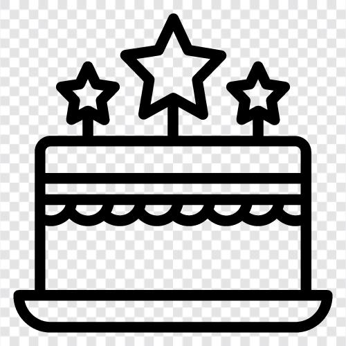 Geburtstag, Dessert, Geburtstagstorte, Geburtstagspartys symbol