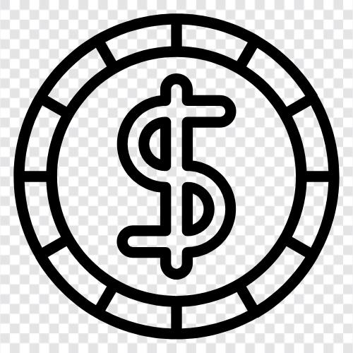 Bitcoin, Dollar, digital, Kryptowährung symbol