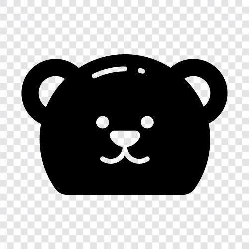 black bear, brown bear, grizzly bear, polar bear icon svg