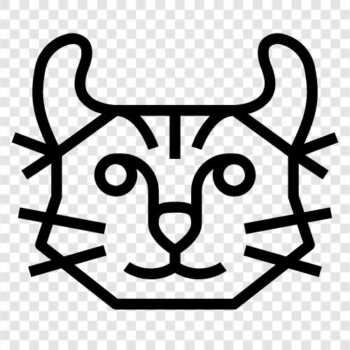 black cat, white cat, Siamese cat, highlander cat icon svg