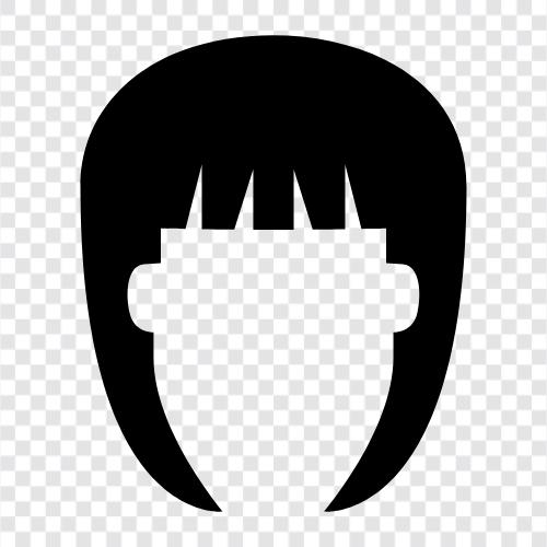 black hair, brown hair, blonde hair, red hair icon svg