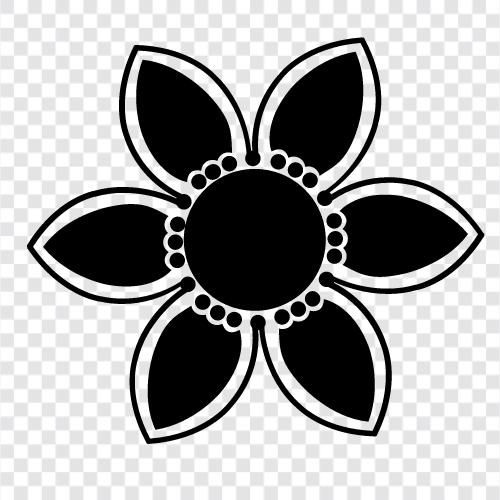 bloom, blossom, petals, stem icon svg