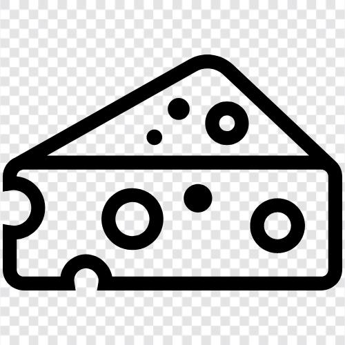 Blauer Käse, Camembert, Hüttenkäse, Frischkäse symbol