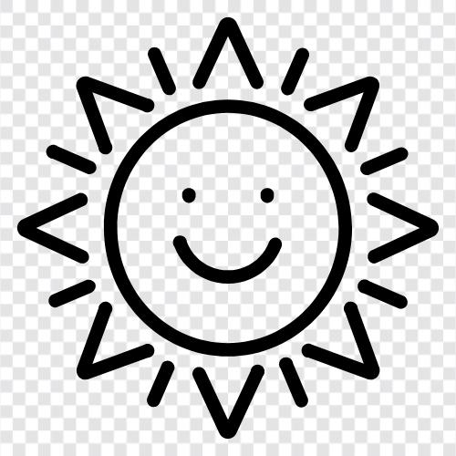 blue sky, sunny day, warm weather, weather icon svg