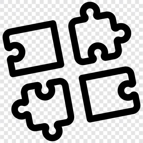 Board, Jigsaw, Picture, Brain icon svg