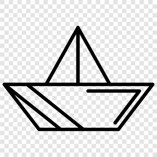 Tekne, Kağıt, Yelkenli, Tekneler ikon svg