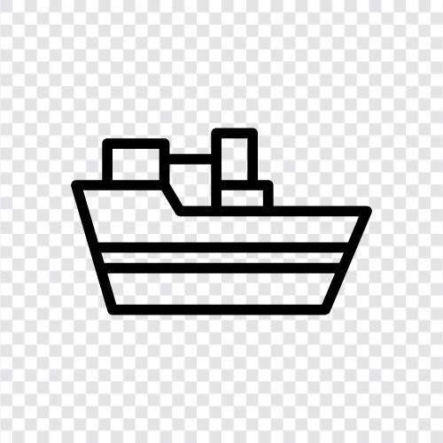 tekne, maritime, okyanus, cargo ikon svg