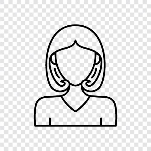 bob haircuts for women, bob hairstyles for women, beautiful bob hairc, Bob Hair Woman icon svg