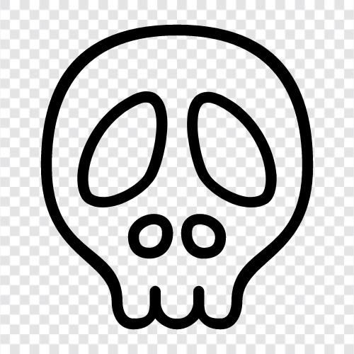 Knochen, Tod, Mord, Enthauptung symbol
