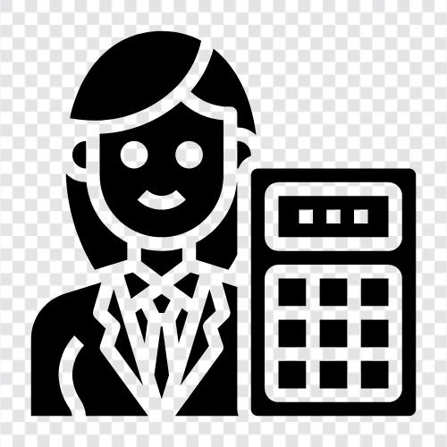 bookkeeper, bookkeeping, business, finance icon svg