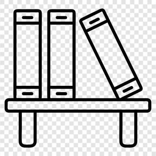 Bücher, Regale, Aufbewahrung, organisieren symbol