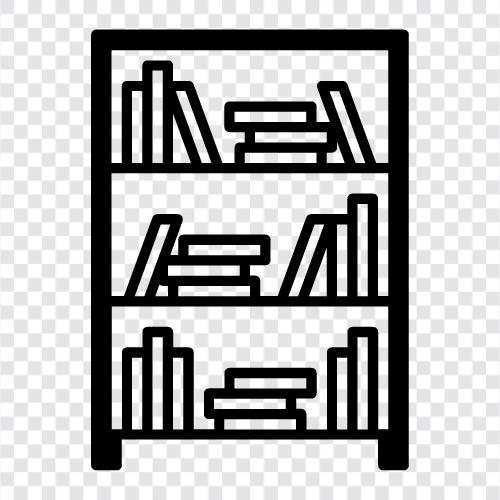 Bücherregal, in Bücherregal gebaut symbol